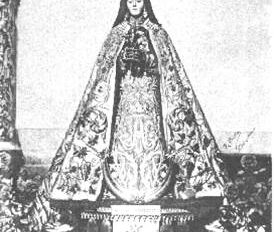 Virgen de Consolación antes de la guerra en postal editada por Casa Reyes (Granada).
