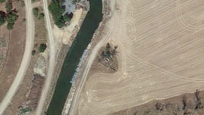 Imagen aérea de la fortificación IV. Fuente: Elaboración propia. Google Earth.
